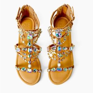 Bejeweled sandals